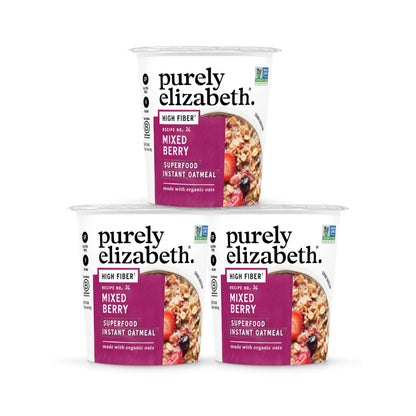 Purely Elizabeth Vaso de Avena Superfood Frutos Rojos 3 Piezas