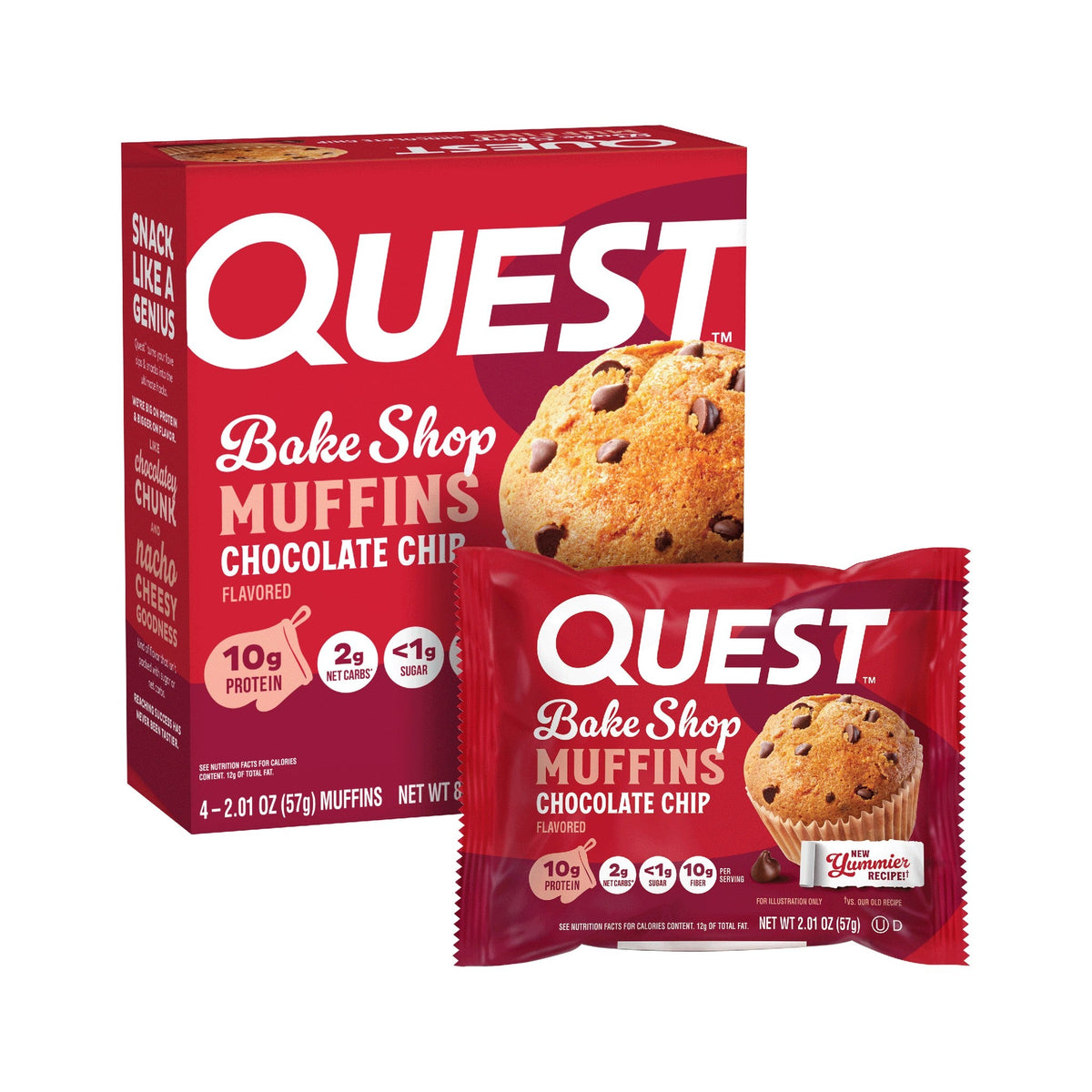 Quest Bake Shop Muffins Con Chispas De Chocolate Y Proteína