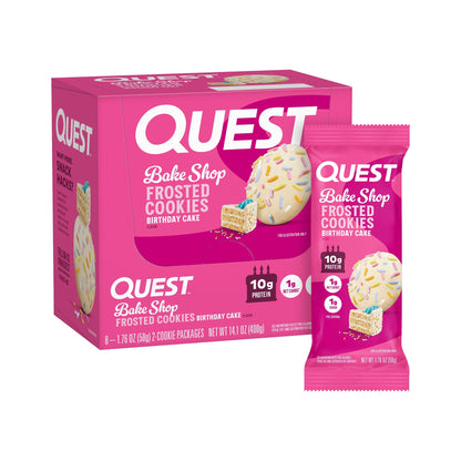 Quest Galletas Glaseadas Con Proteína Pastel De Cumpleaños 2 Piezas