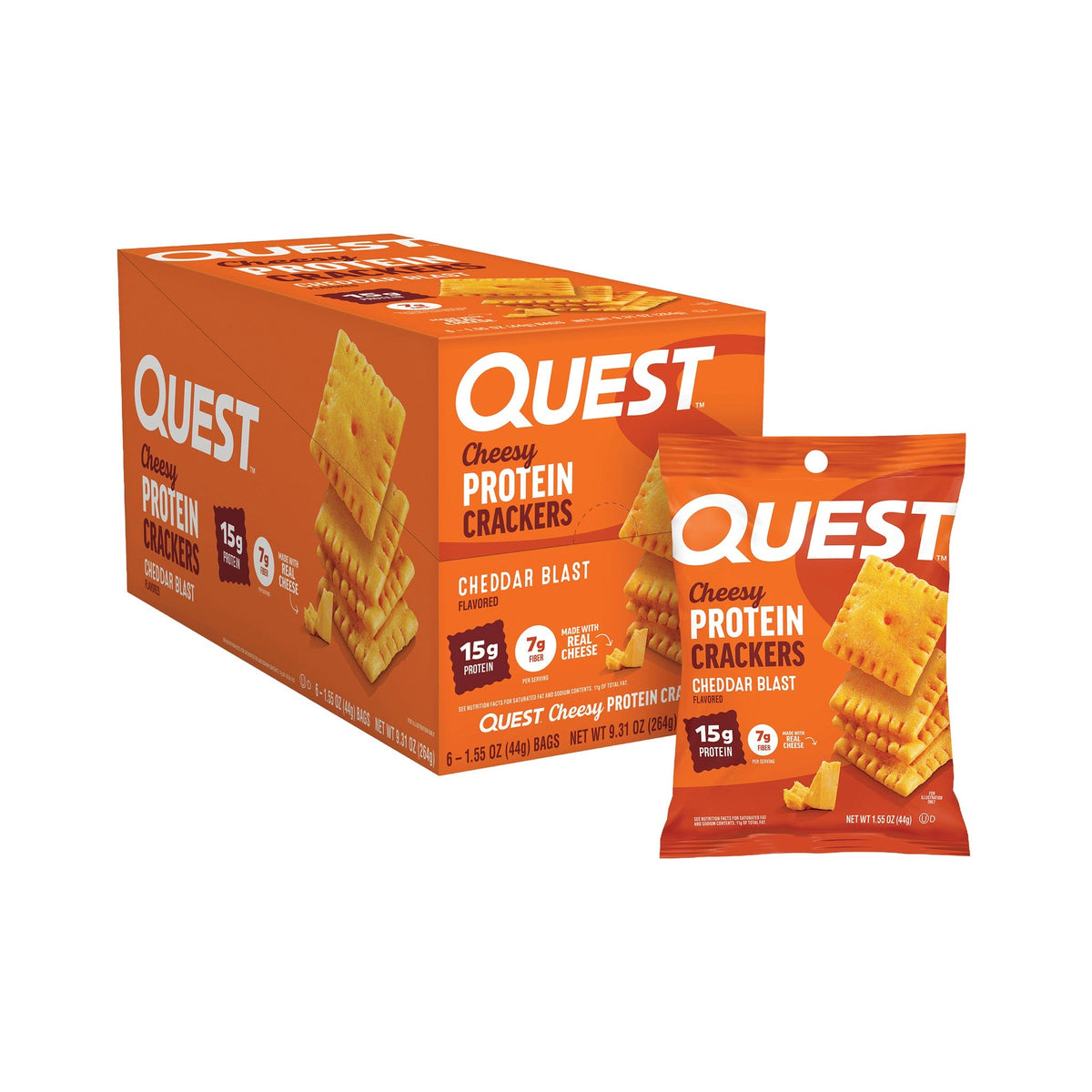 Quest Galletas Saladas De Queso Con Proteína Cheddar Blast