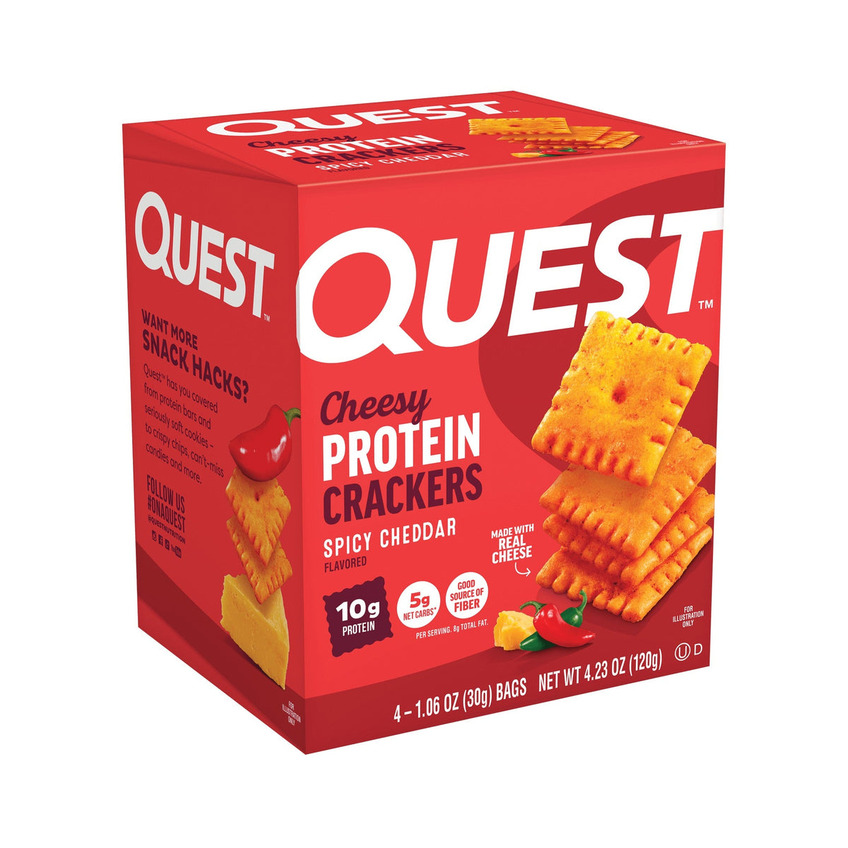 Quest Galletas Saladas De Queso Con Proteína Cheddar Picante