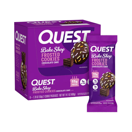 Quest Galletas Glaseadas Con Proteína Pastel De Chocolate 2 Piezas