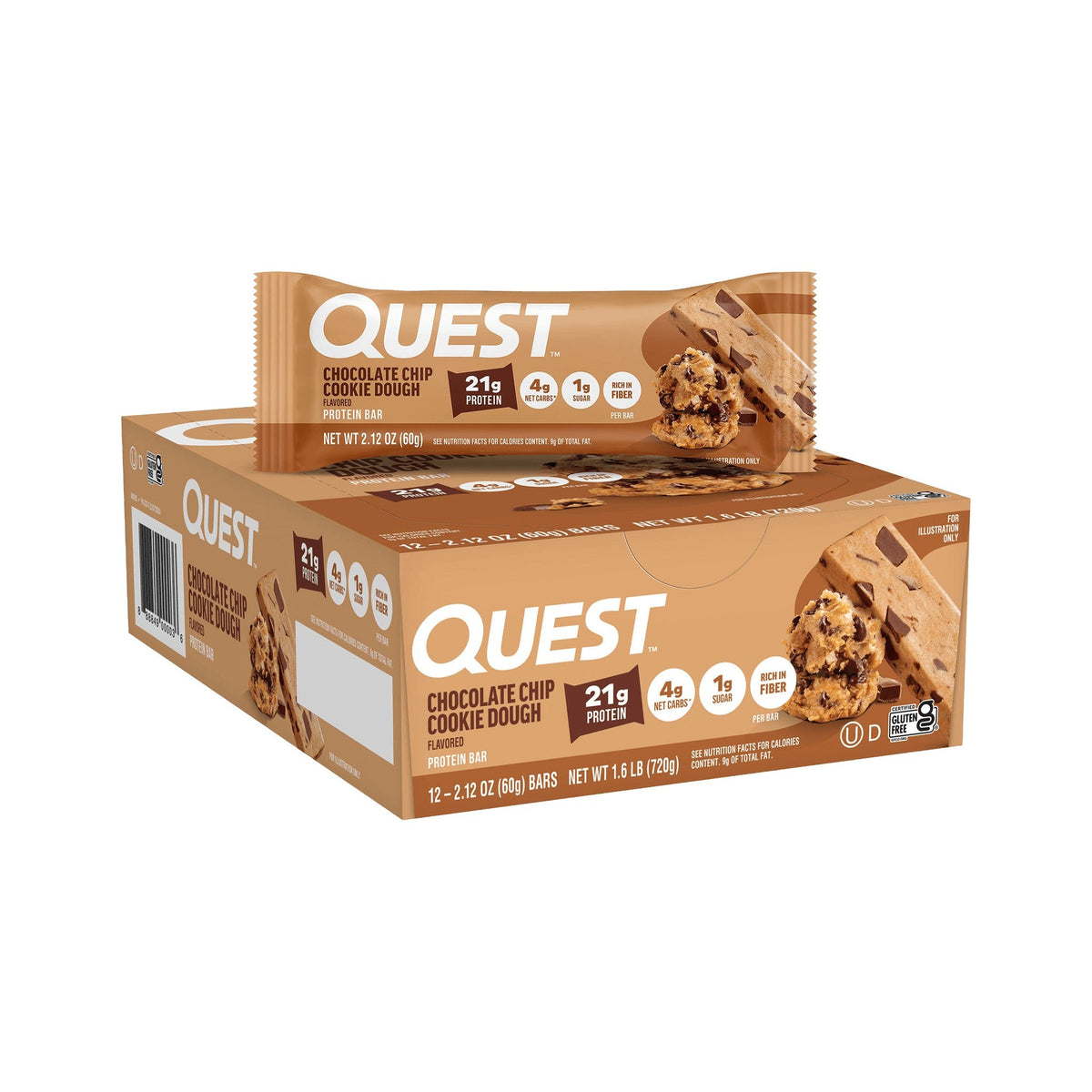 Quest Barras De Proteína Chocolate Chip Cookie Dough