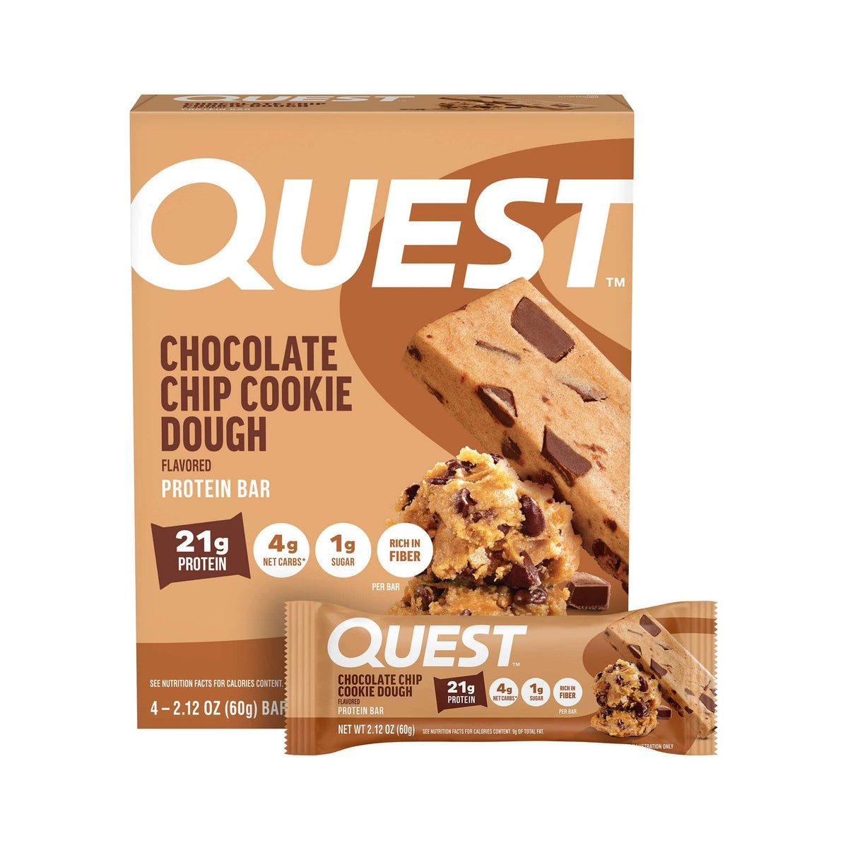 Quest Barras De Proteína Chocolate Chip Cookie Dough