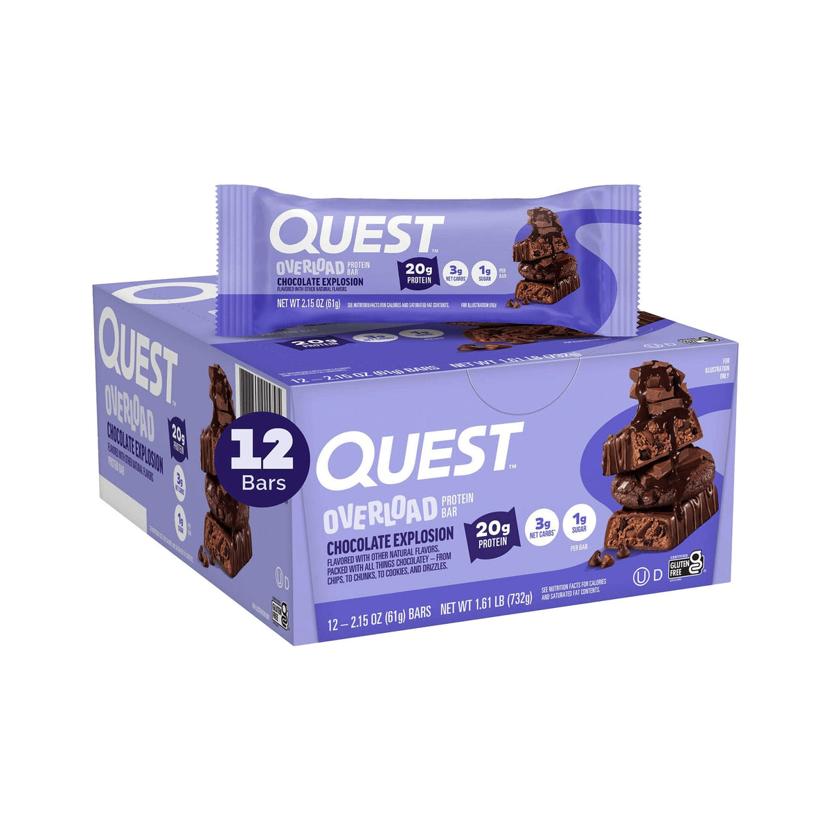 Quest Overload Barra Chocolate Explosion