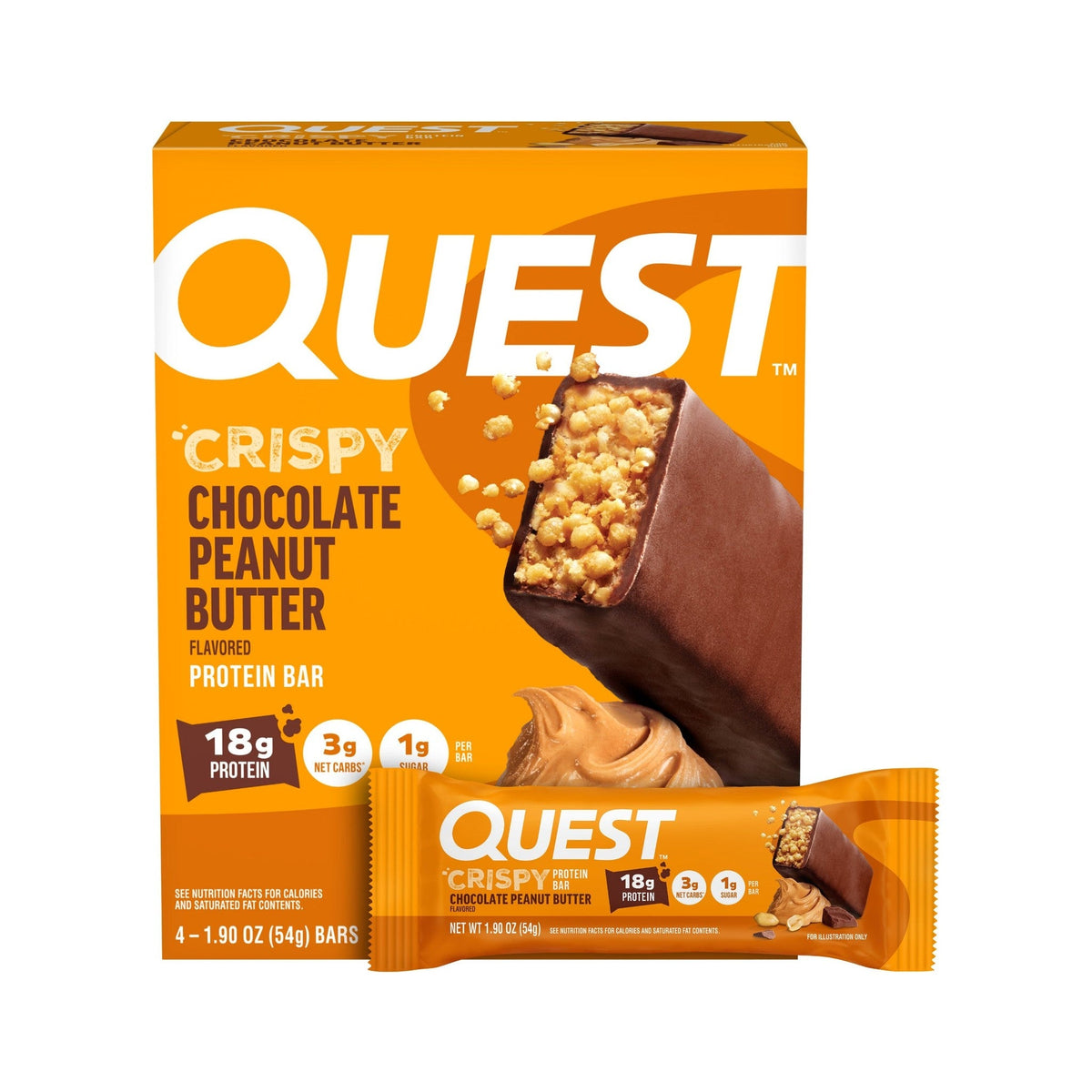 Quest Crispy Hero Barras De Proteína Chocolate Y Crema De Cacahuate