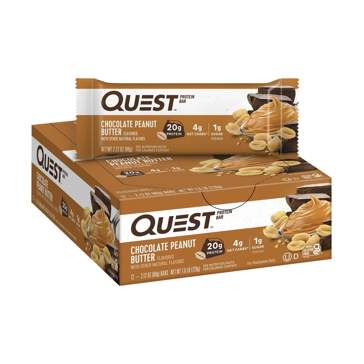 Quest Barra De Proteína Chocolate Y Crema De Cacahuate