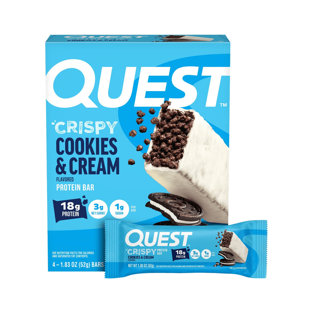 Quest Crispy Hero Barras De Proteína Cookies & Cream