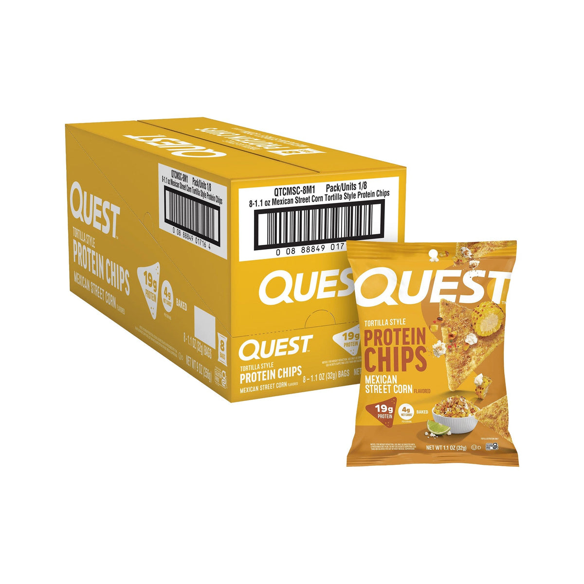 Quest Chips De Proteína Estilo Tortilla Elote Preparado