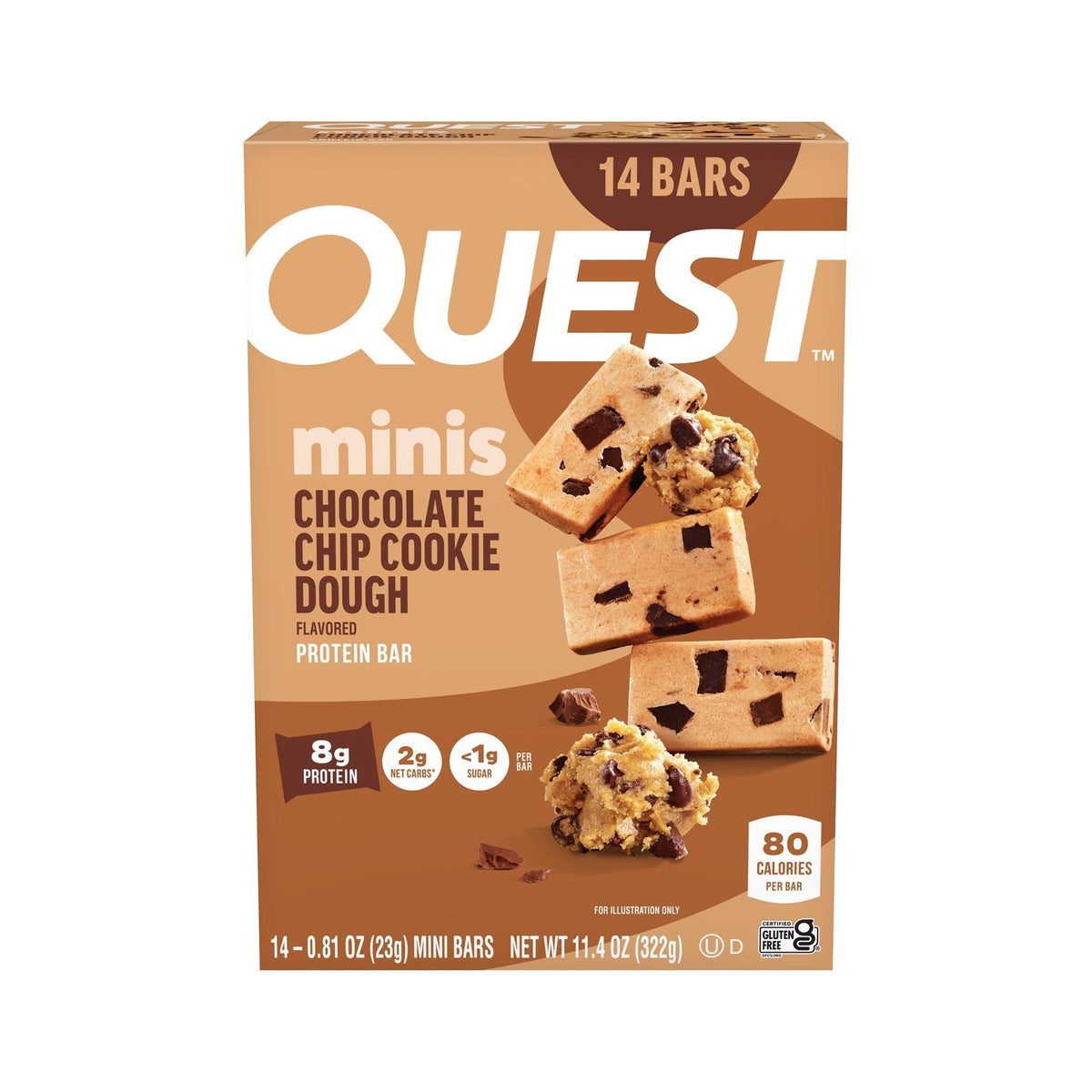 Quest Mini Barras De Proteína Chocolate Chip Cookie Dough