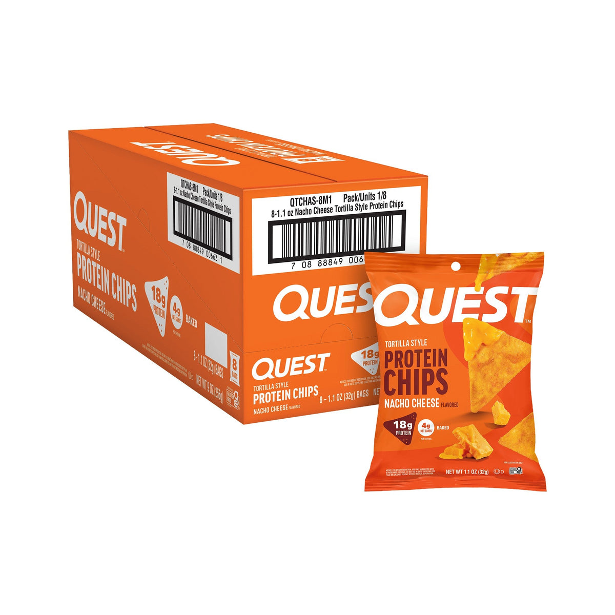 Quest Chips De Proteína Estilo Tortilla Queso Nacho