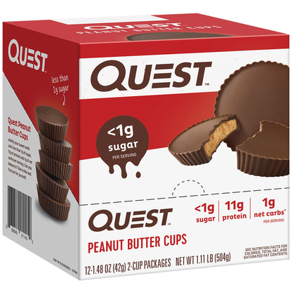 Quest Tazas De Chocolate Con Crema De Cacahuate Y Proteína