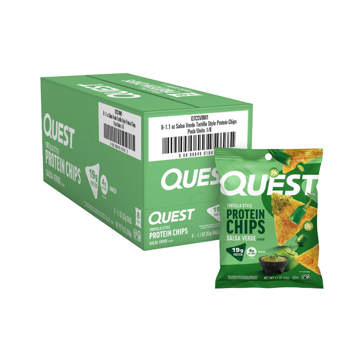 Quest Chips De Proteína Estilo Tortilla Salsa Verde