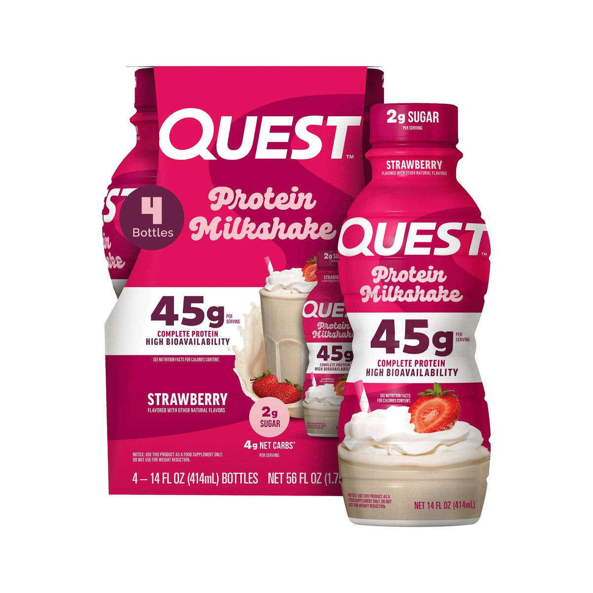 Quest Malteada De Proteína 45 g Fresa