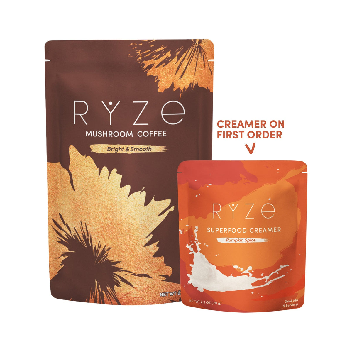 RYZE Café de Hongos con Creamer Pumpkin Spice