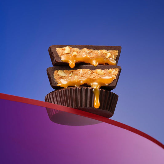 SkinnyDipped Tazas De Chocolate Con Caramelo Y Cacahuate