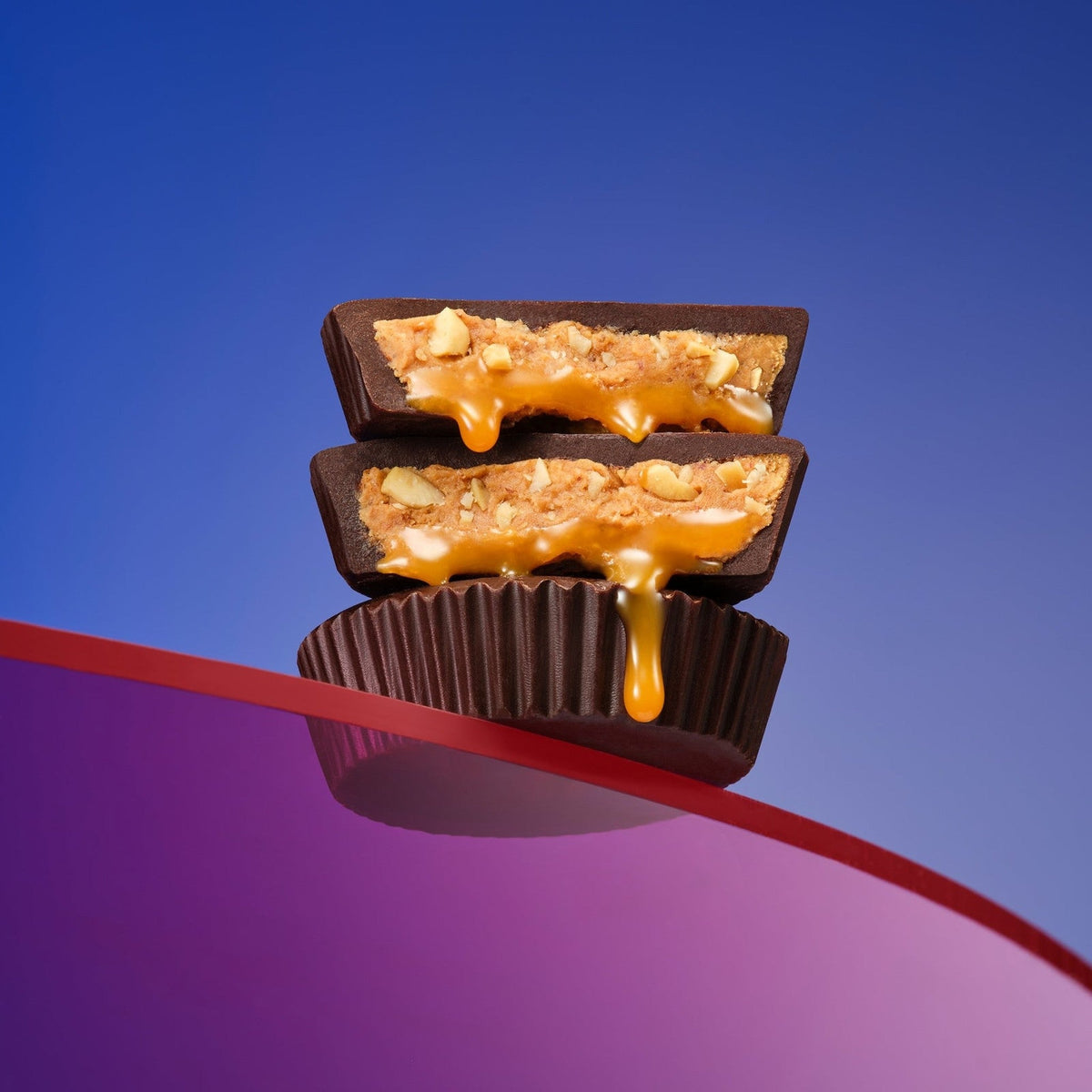 SkinnyDipped Tazas De Chocolate Con Caramelo Y Cacahuate
