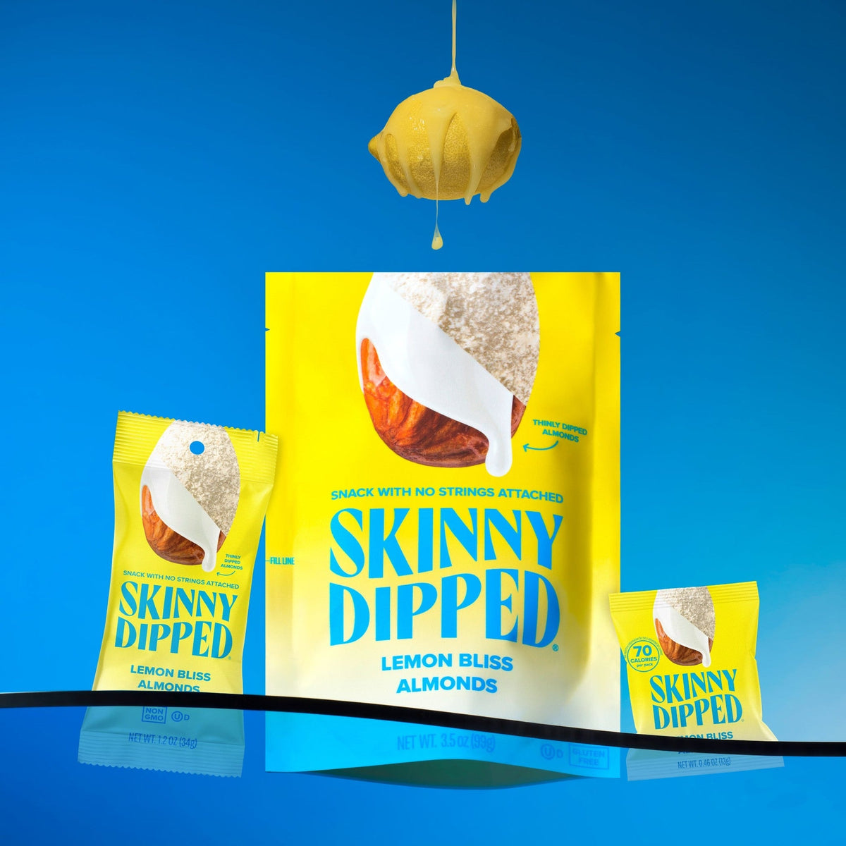 SkinnyDipped Almendras Cubiertas Lemon Bliss Limón