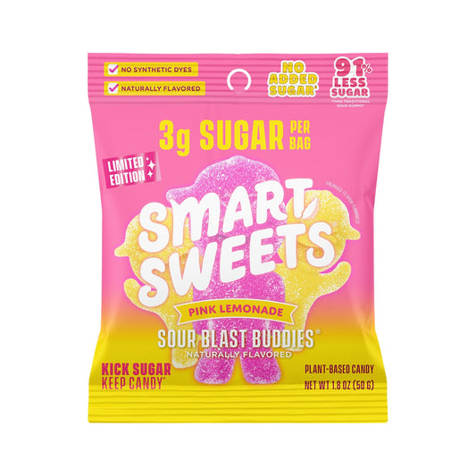 SmartSweets Gomitas Ácidas Limonada Rosa Sour Blast Buddies