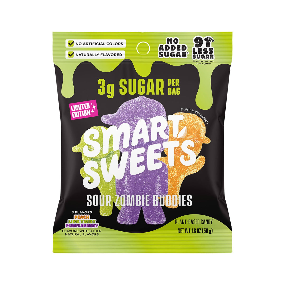 SmartSweets Gomitas Ácidas Sour Zombie Buddies