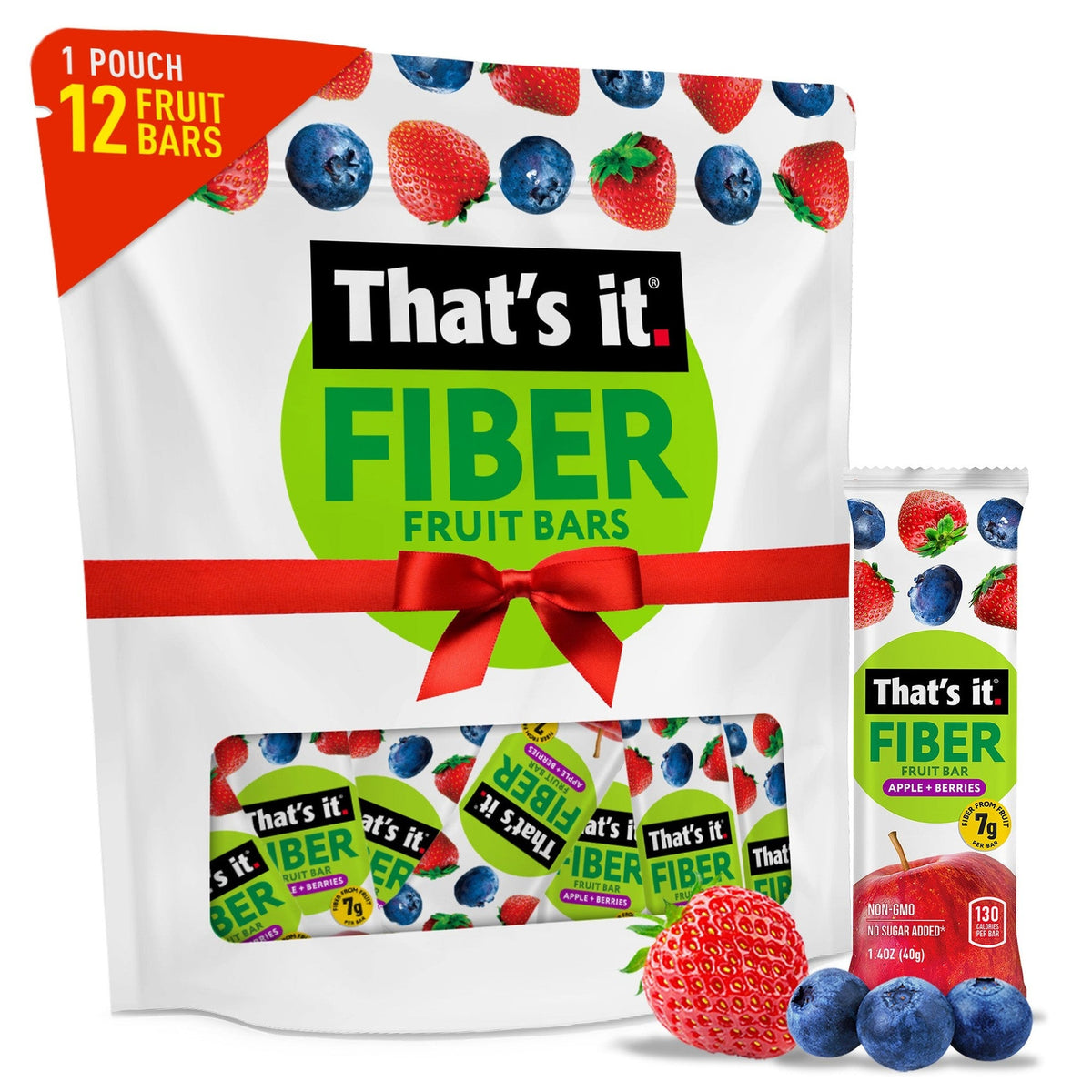 That's it. Barras De Fruta Con Fibra Manzana Y Moras 12 Piezas