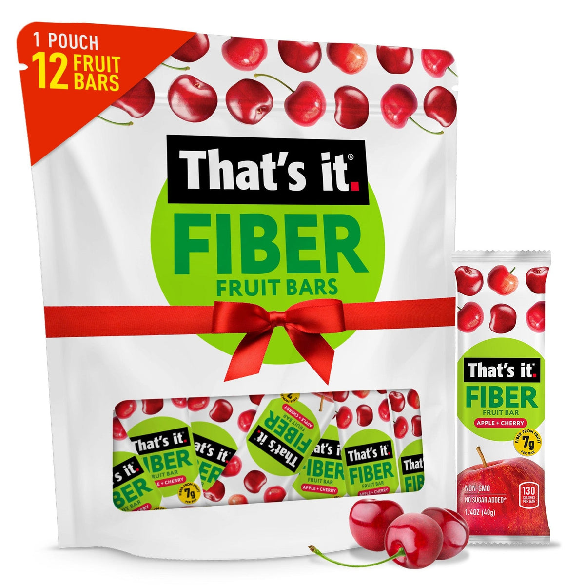 That's it. Barras De Fruta Con Fibra Manzana Y Cereza 12 Piezas