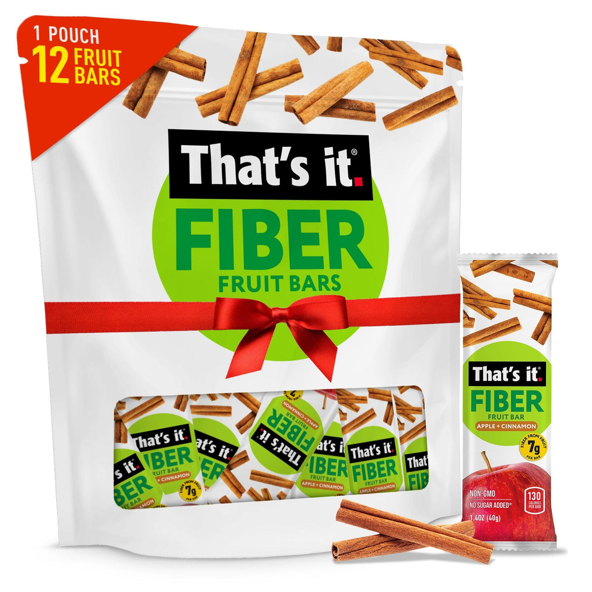 That's it. Barras De Fruta Con Fibra Manzana Y Canela 12 Piezas