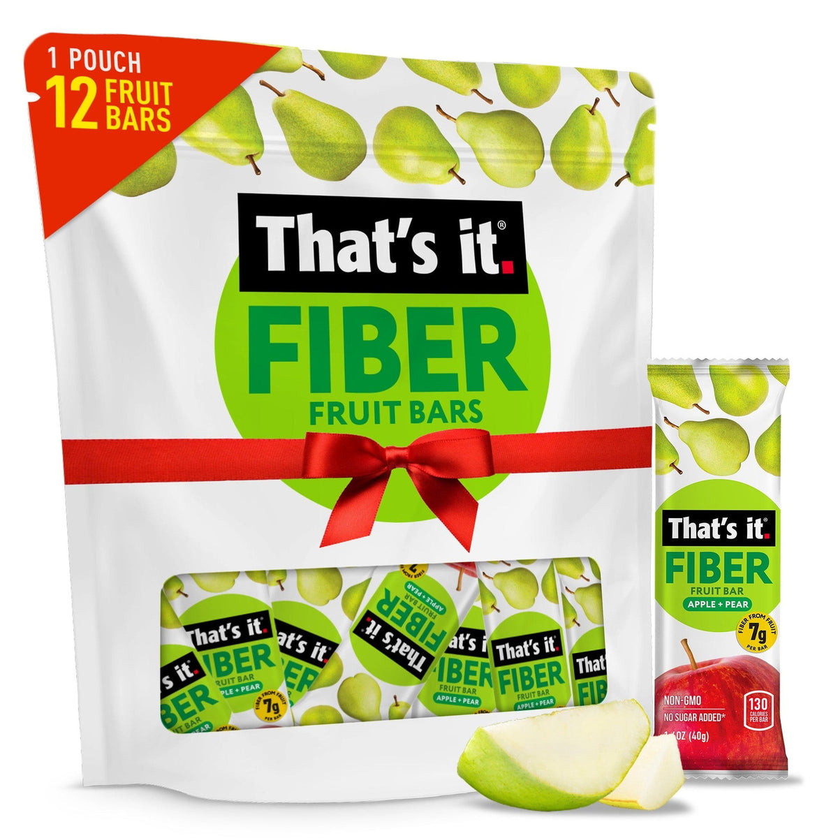 That's it. Barras De Fruta Con Fibra Manzana Y Pera 12 Piezas