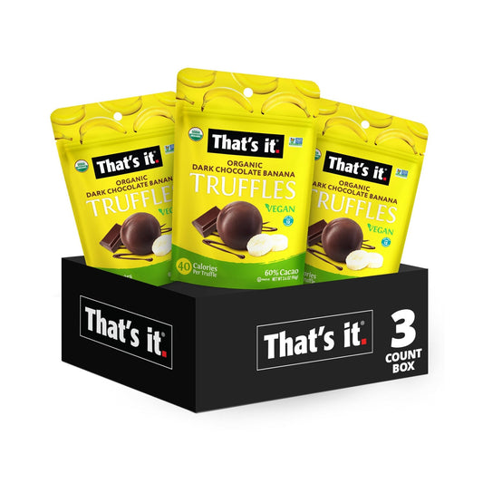 That's it. Trufas Orgánicas De Chocolate Amargo Y Plátano 3 Bolsas