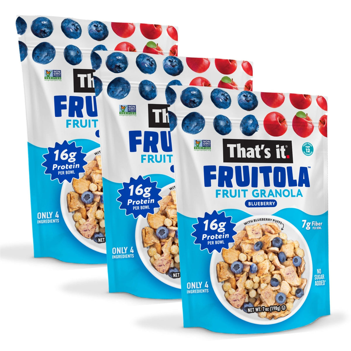 That's it. Fruitola Granola De Fruta Mora Azul 3 Bolsas