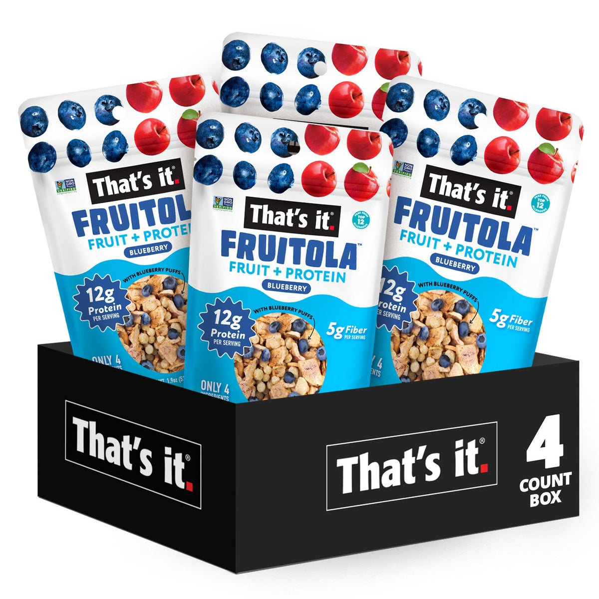 That's it. Fruitola Granola De Fruta Mora Azul Tamaño Snack 4 Bolsitas