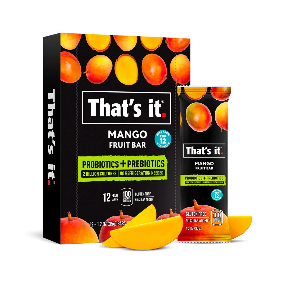 That's it. Barras De Fruta Probióticas Mango