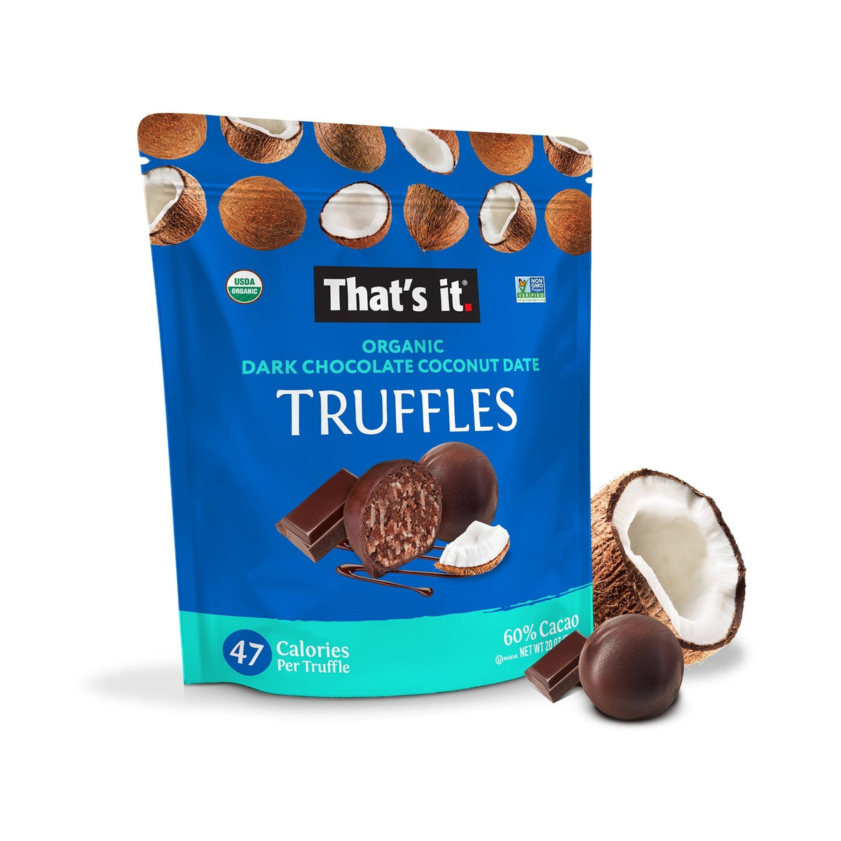That's it. Trufas Orgánicas De Chocolate Amargo, Coco Y Dátil 567 g