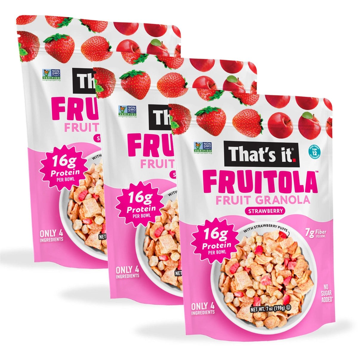 That's it. Fruitola Granola De Fruta Fresa 3 Bolsas