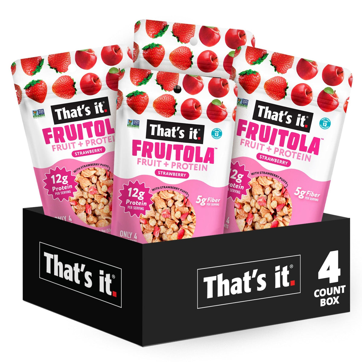 That's it. Fruitola Granola De Fruta Fresa Tamaño Snack 4 Bolsitas