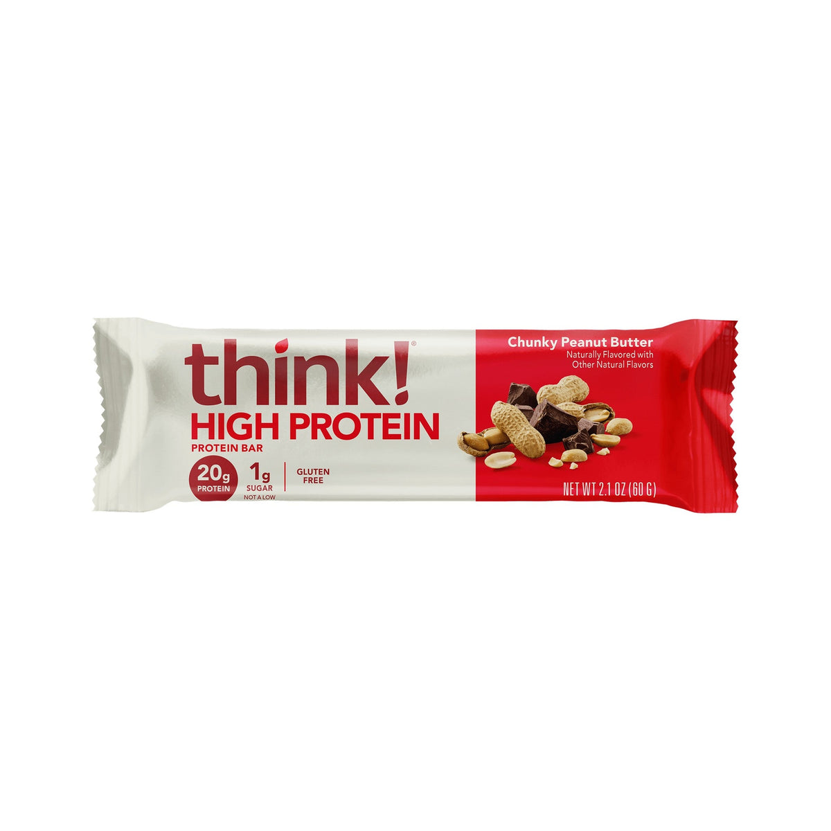 think! Barras De Proteína Cacahuate Crujiente