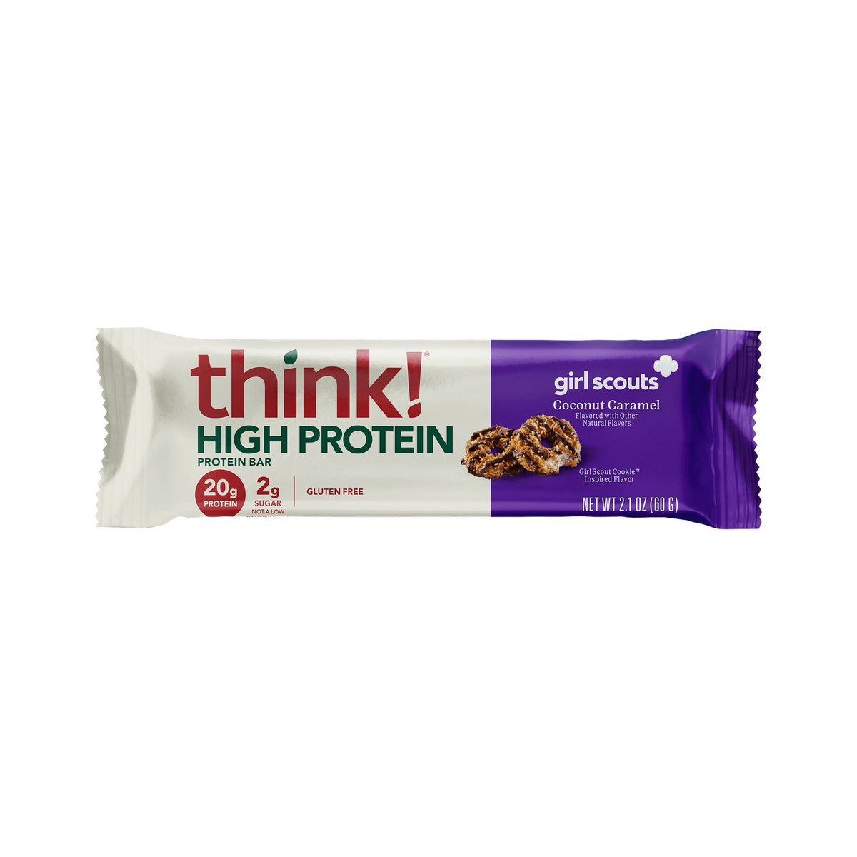 think! Barras De Proteína Girl Scouts Coco Y Caramelo
