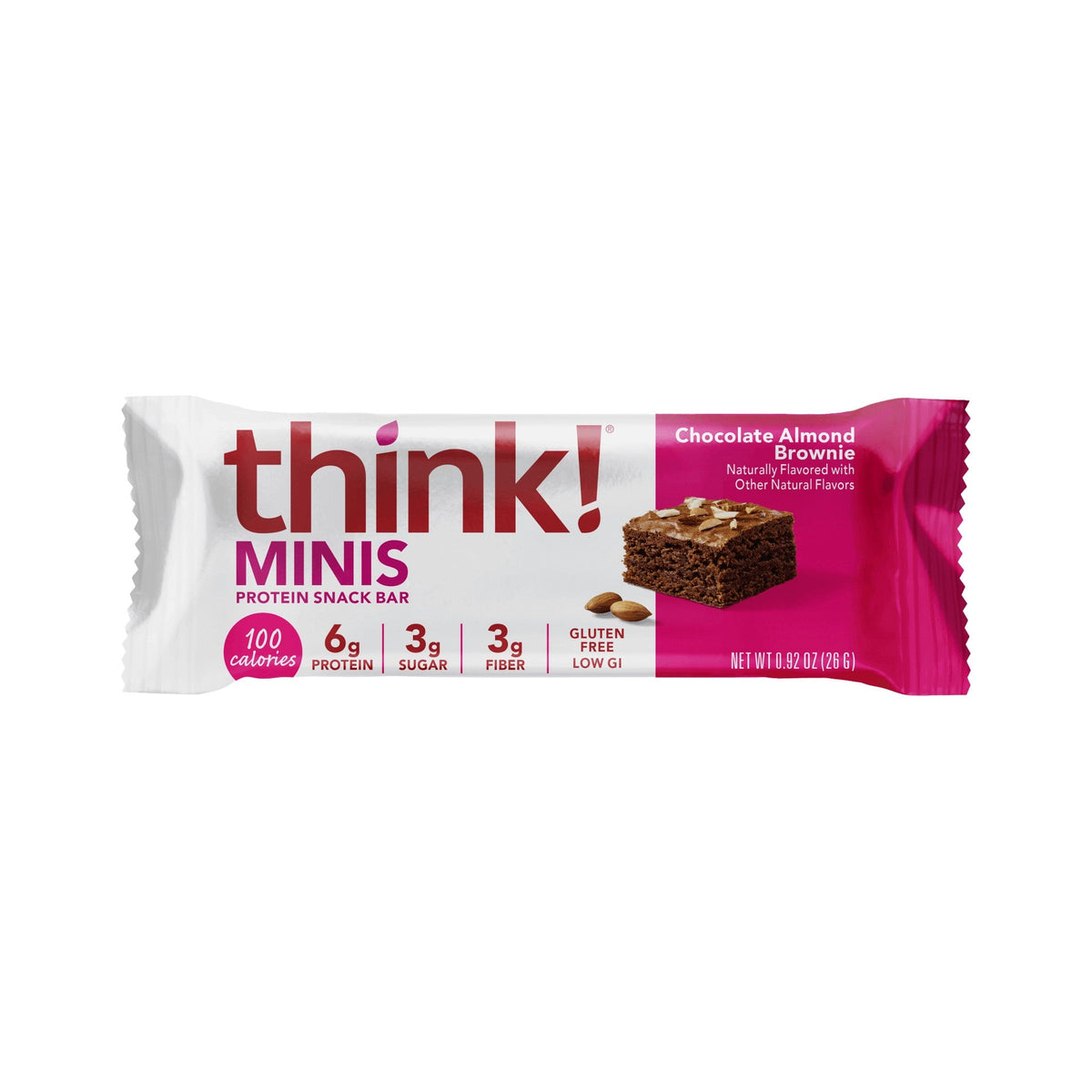 think! Minis Barras De Proteína Brownie De Chocolate Y Almendra