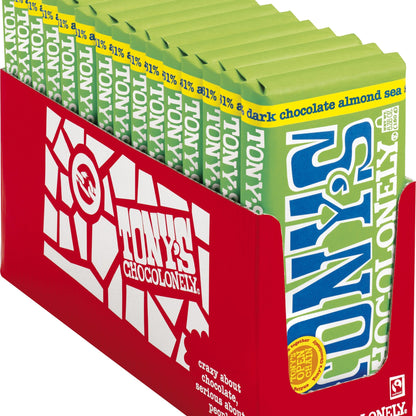 Tony's Chocolonely Chocolate Amargo 51% con Almendra y Sal de Mar