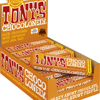 Tony's Chocolonely Mini Barras Chocolate con Leche, Caramelo y Sal de Mar