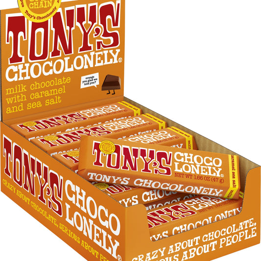 Tony's Chocolonely Mini Barras Chocolate con Leche, Caramelo y Sal de Mar