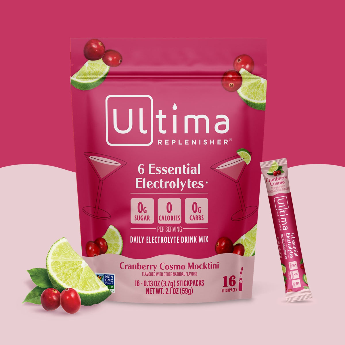 Ultima Replenisher Electrolitos en Polvo Mocktini Cranberry Cosmo
