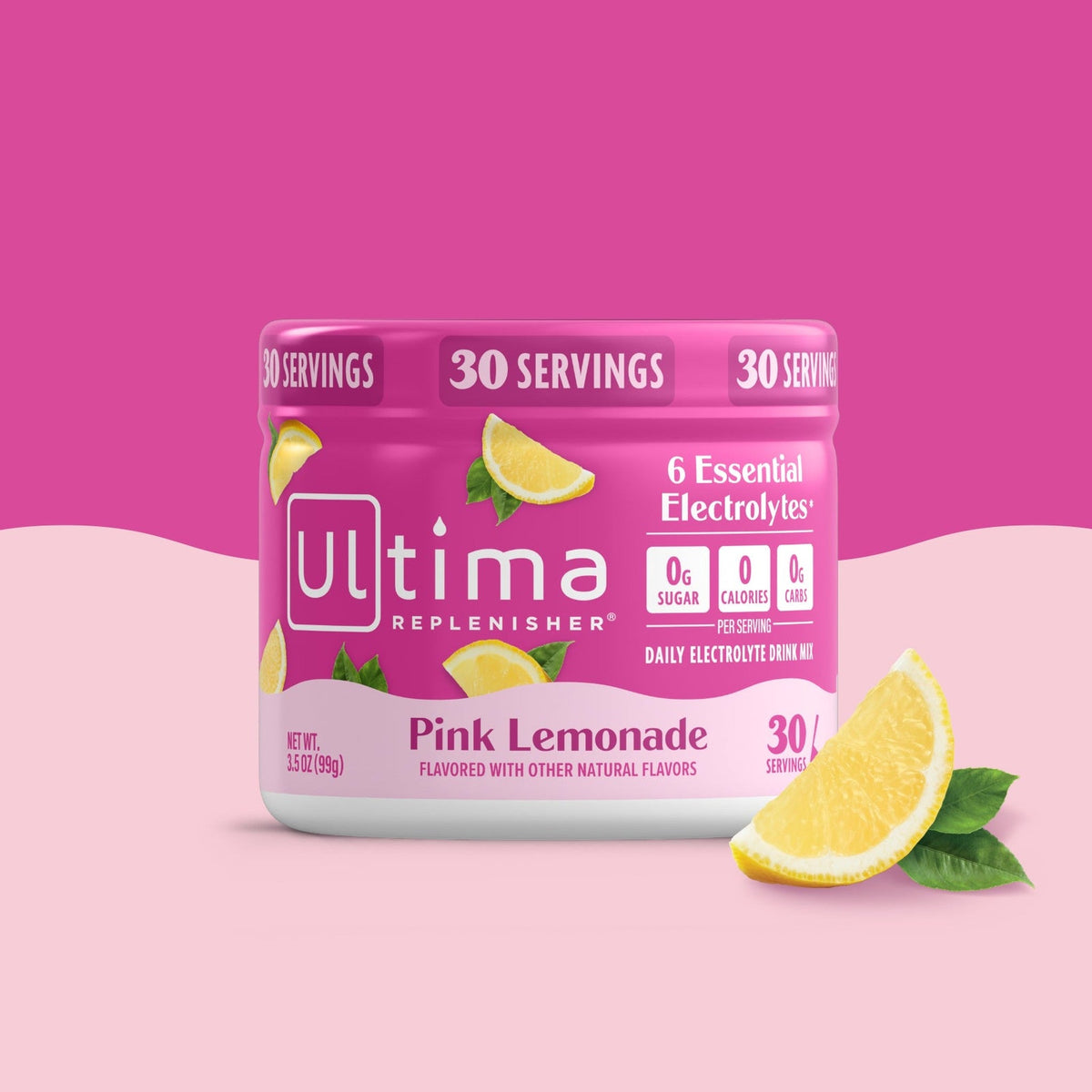 Ultima Replenisher Electrolitos en Polvo Limonada Rosa