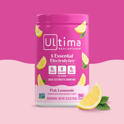 Ultima Replenisher Electrolitos en Polvo Limonada Rosa