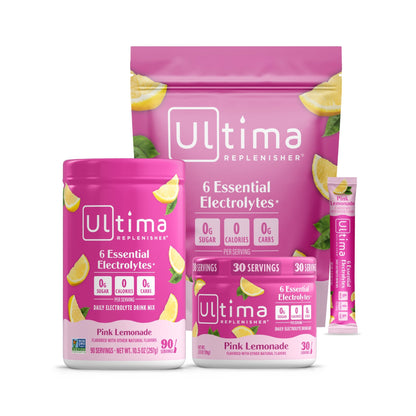 Ultima Replenisher Electrolitos en Polvo Limonada Rosa