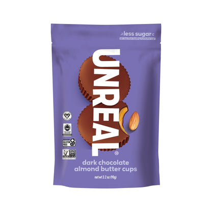 Unreal Tazas De Chocolate Amargo Con Crema De Almendra 6 Piezas