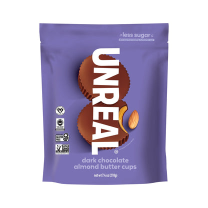 Unreal Tazas De Chocolate Amargo Con Crema De Almendra Bolsas Grandes