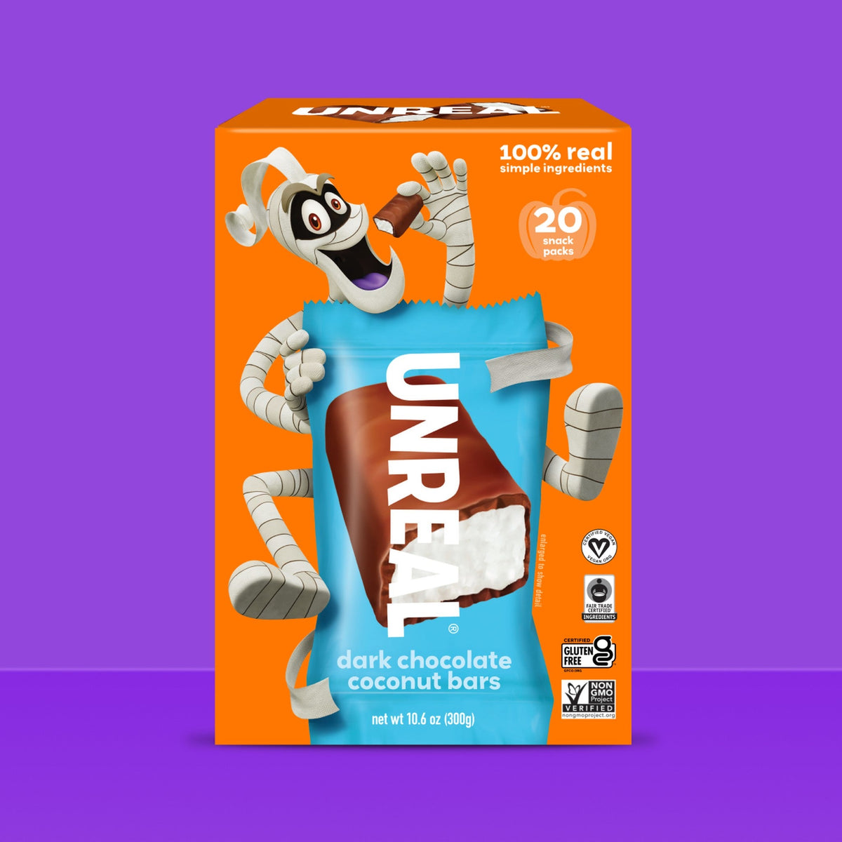 Unreal Barras De Chocolate Amargo Con Coco Halloween