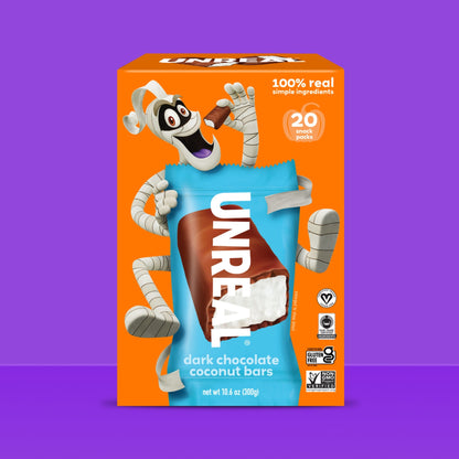 Unreal Barras De Chocolate Amargo Con Coco Halloween