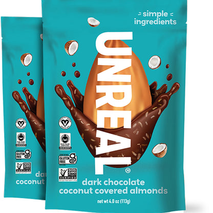 Unreal Almendras Con Coco Cubiertas De Chocolate Amargo 2 Bolsas